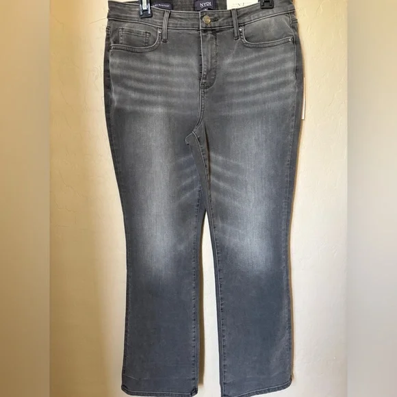 NYDJ Castle Hill Ankle Length Barbara Bootcut Gray Jeans Women's Size 10 New - Picture 1 of 7